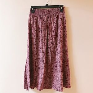 Loft silk midi skirt